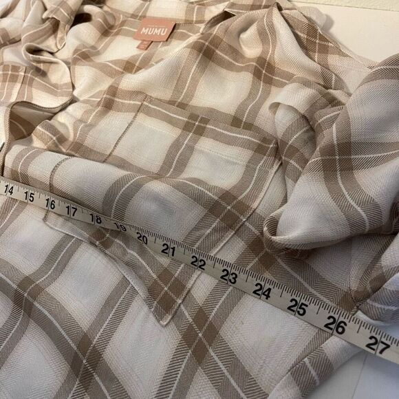Show Me Your Mumu Leo Button Down Tunic in Everyday Plaid Size Medium - Picture 6 of 6